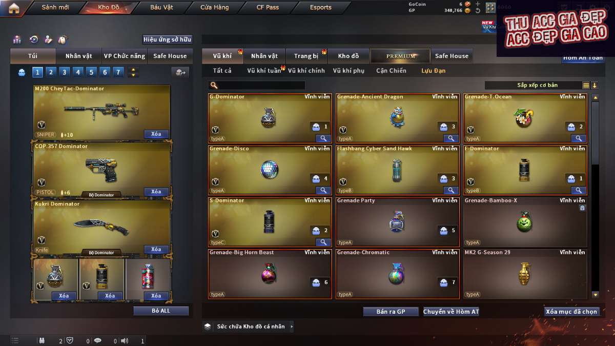 shop acc cf uy tin gia re